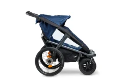 TFK Velo + Deichsel, FahrradanhÀnger-Zwillingskinderwagen, Marine-schwarz